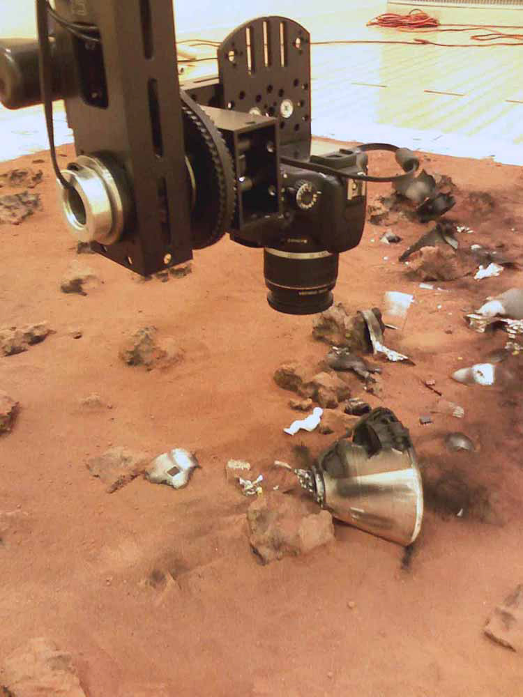"Million Stars" spaceship crash site 1/48 scale filming model