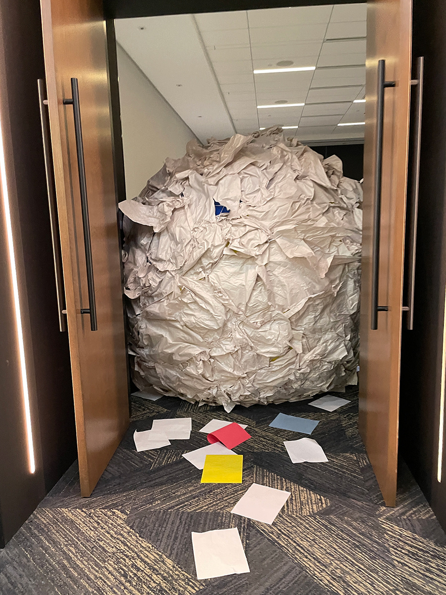 Giant paper ball prop