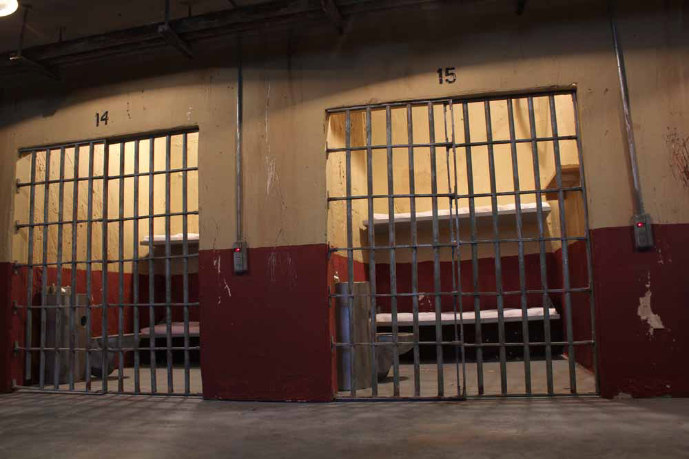 "Orangeman" music video miniature jail hallway filming model.