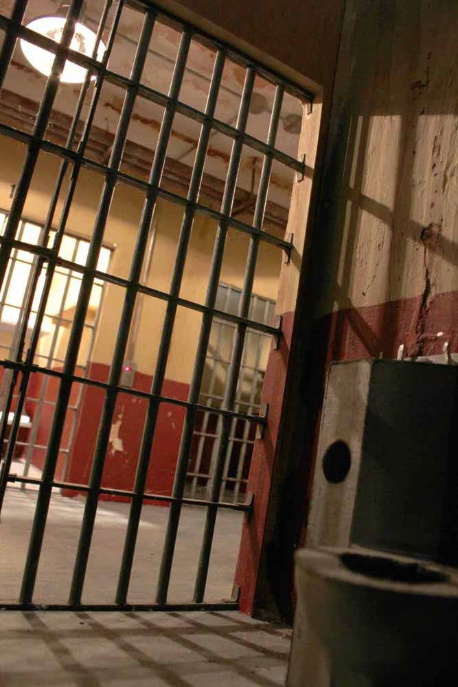 "Orangeman" music video miniature jail hallway filming model.
