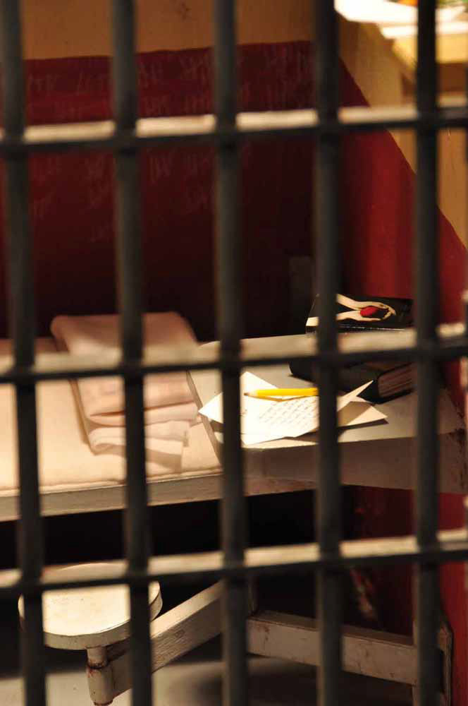 "Orangeman" music video miniature individual jail cell hero model.