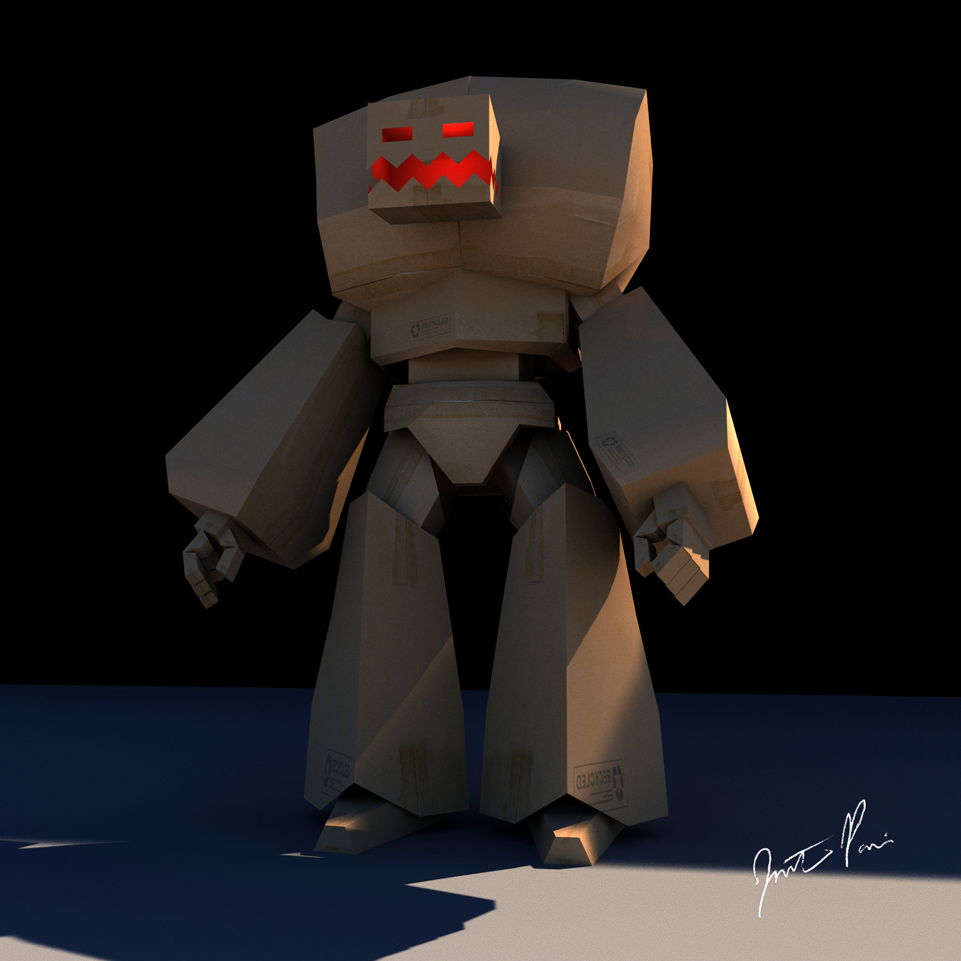 Box Man costume concept art