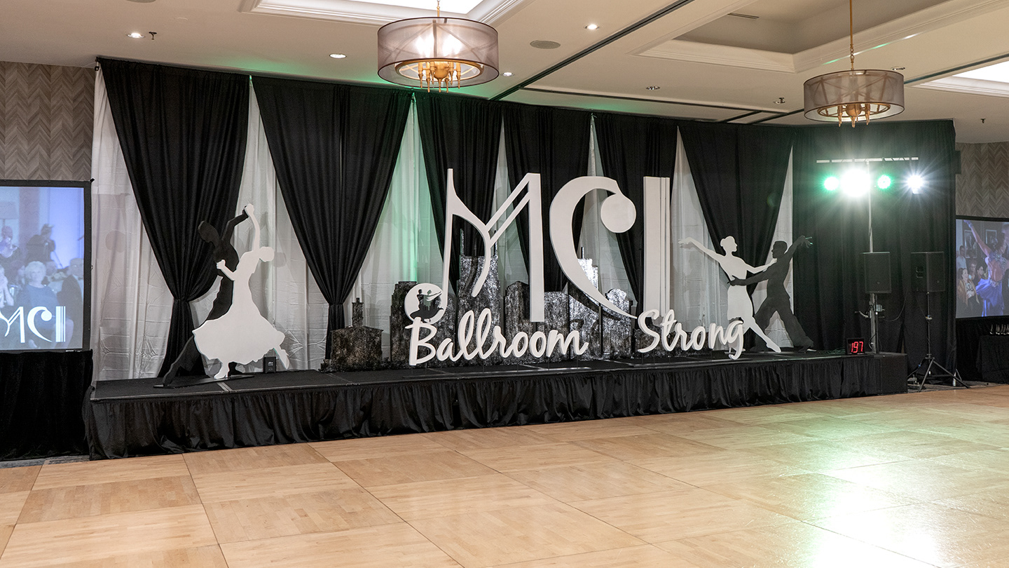 "Ballroom Strong" Music City Invitational ballroom competition stage props