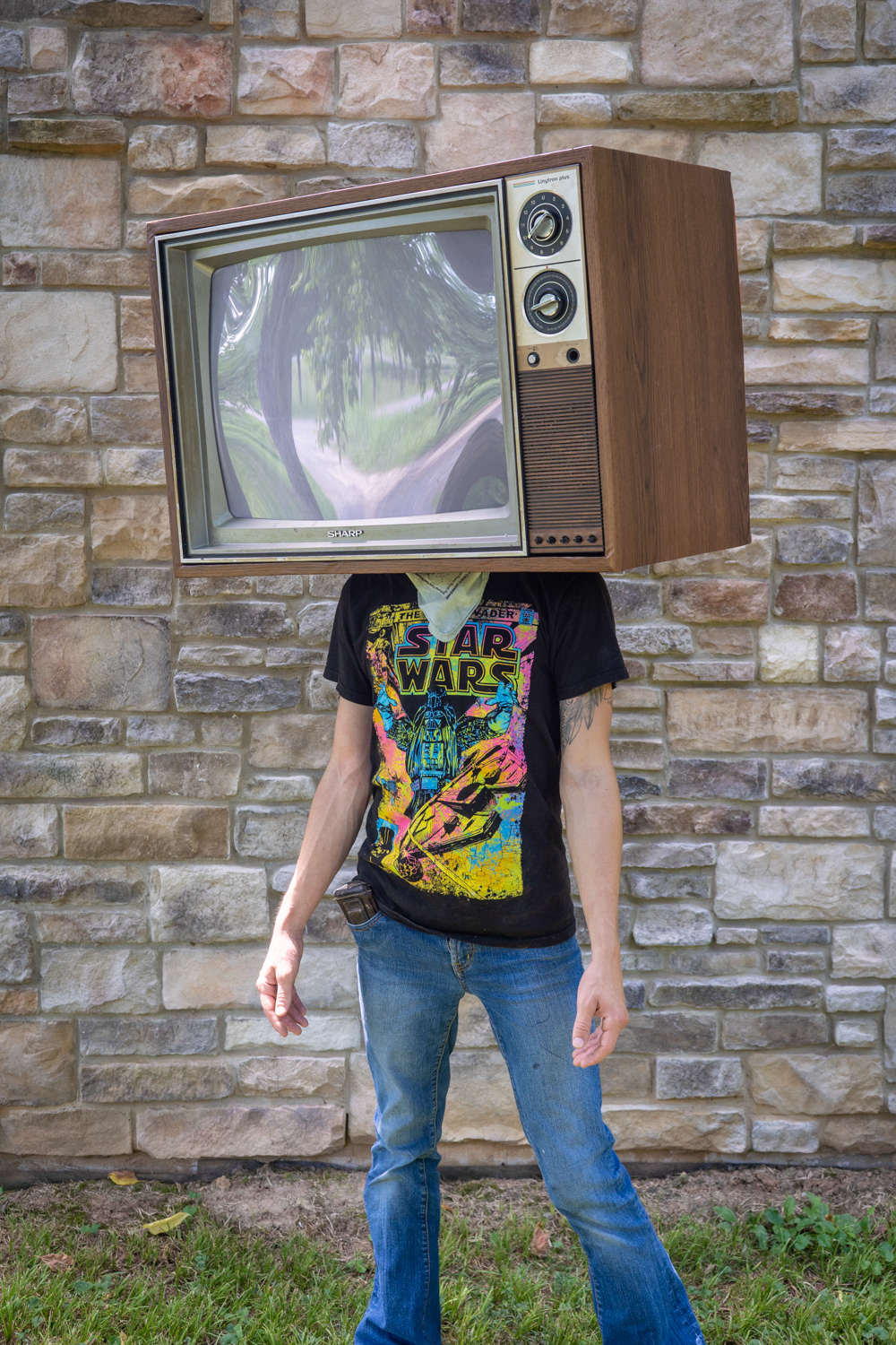 TV head costume helmet prop