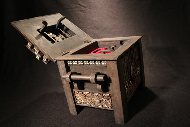 "Juicy Mooshu" feature film Chinese lock box hero prop