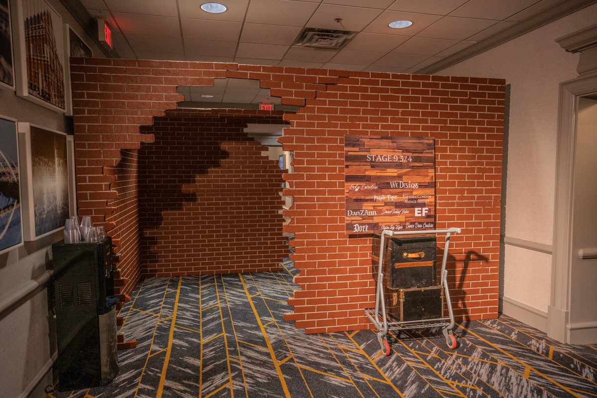 "Wizarding World of Ballroom" ballroom dance competition entrance scenic props