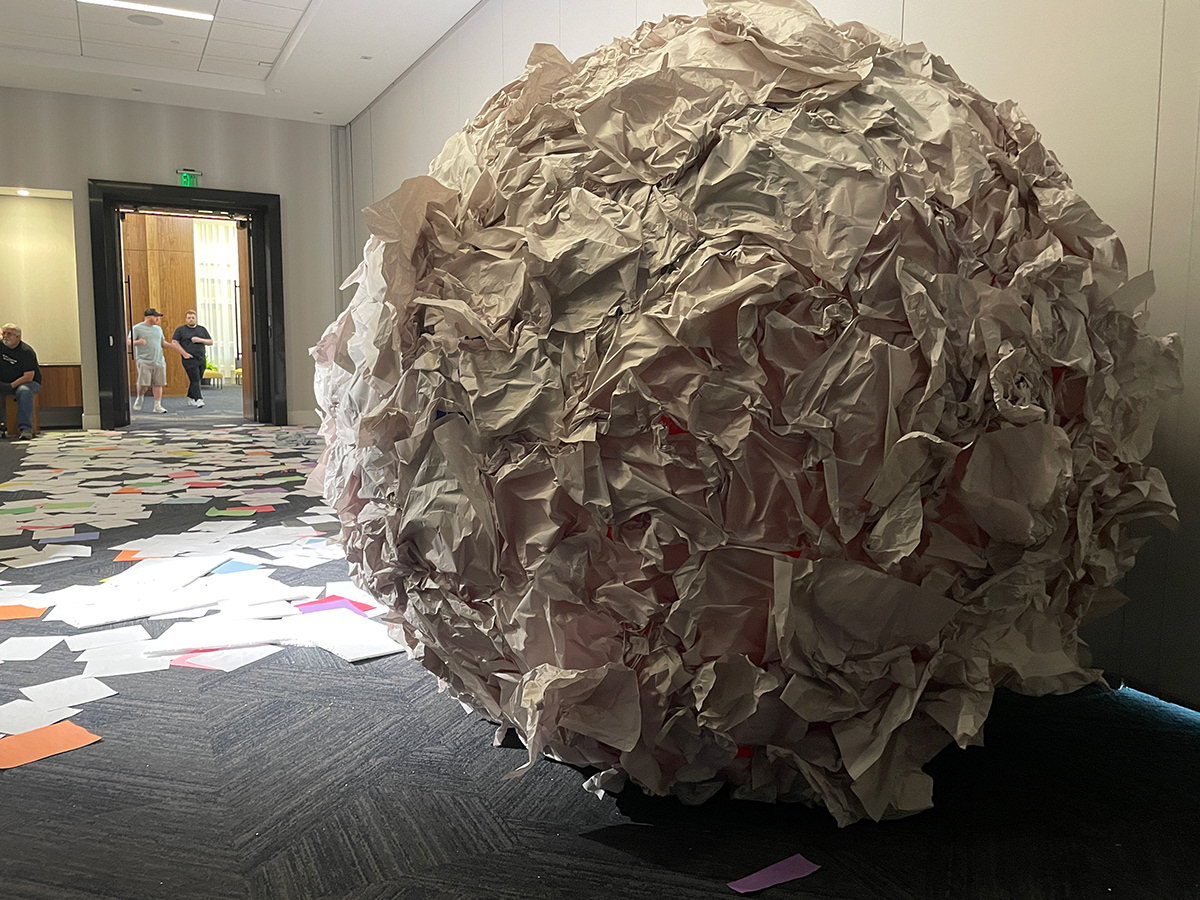 Giant paper ball prop