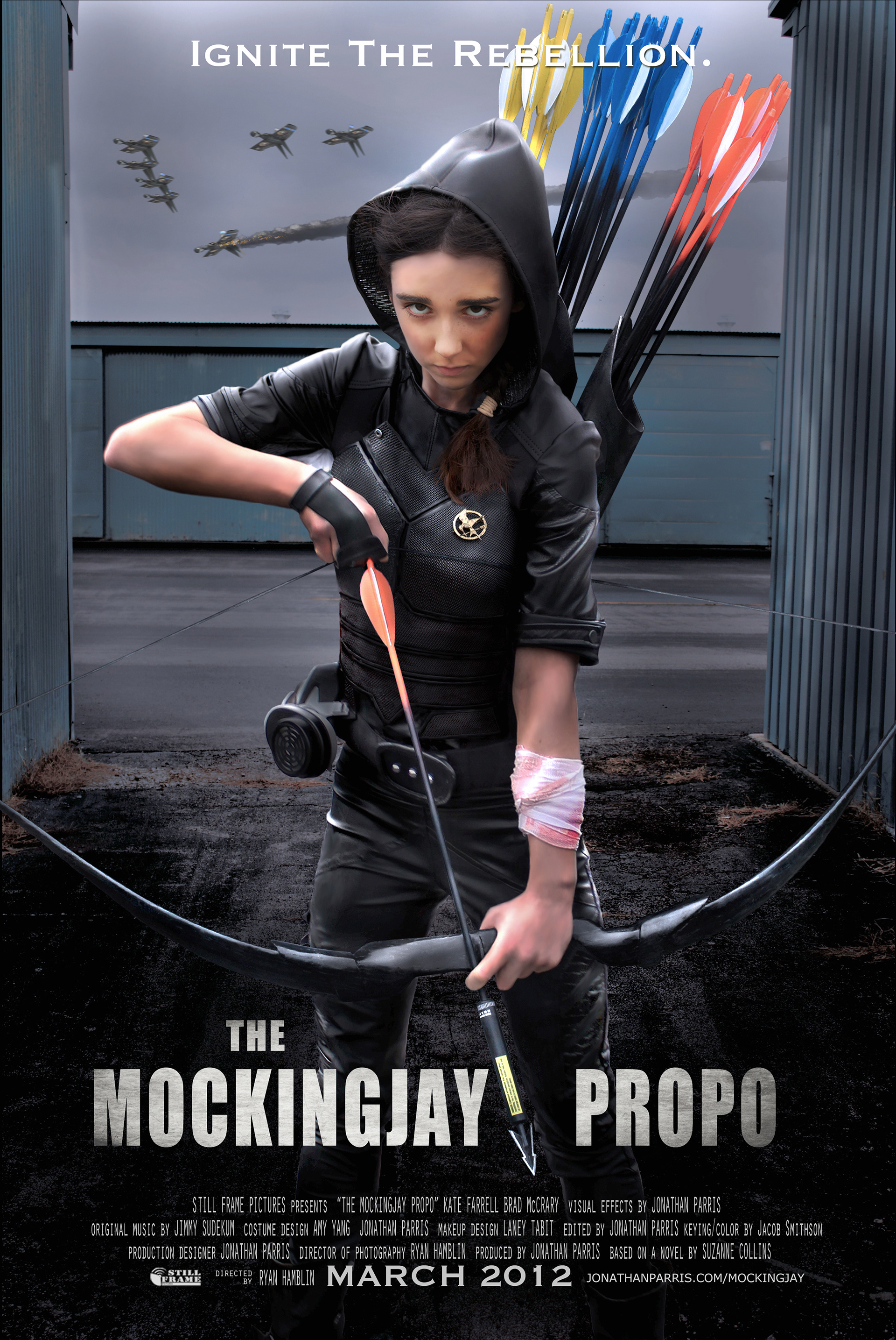 Film poster, utilizing several filming props