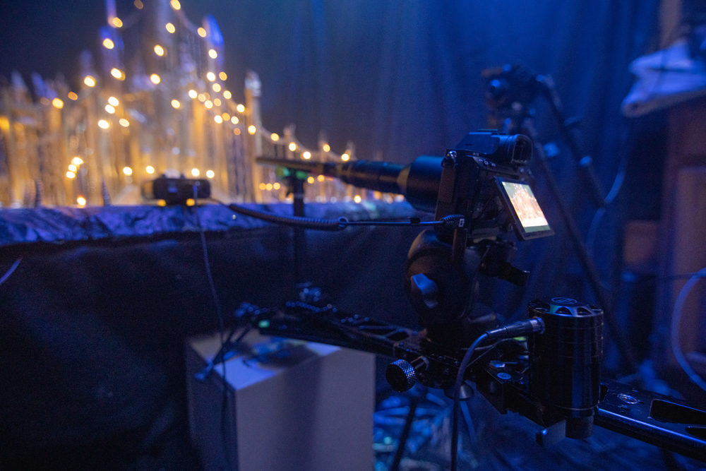 "Journey to Atlantis" ballroom dance competition highlight reel miniature filming prop, motion control camera.
