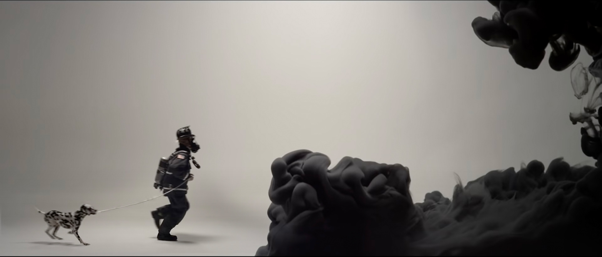 Cloud tank photography, digitally composited