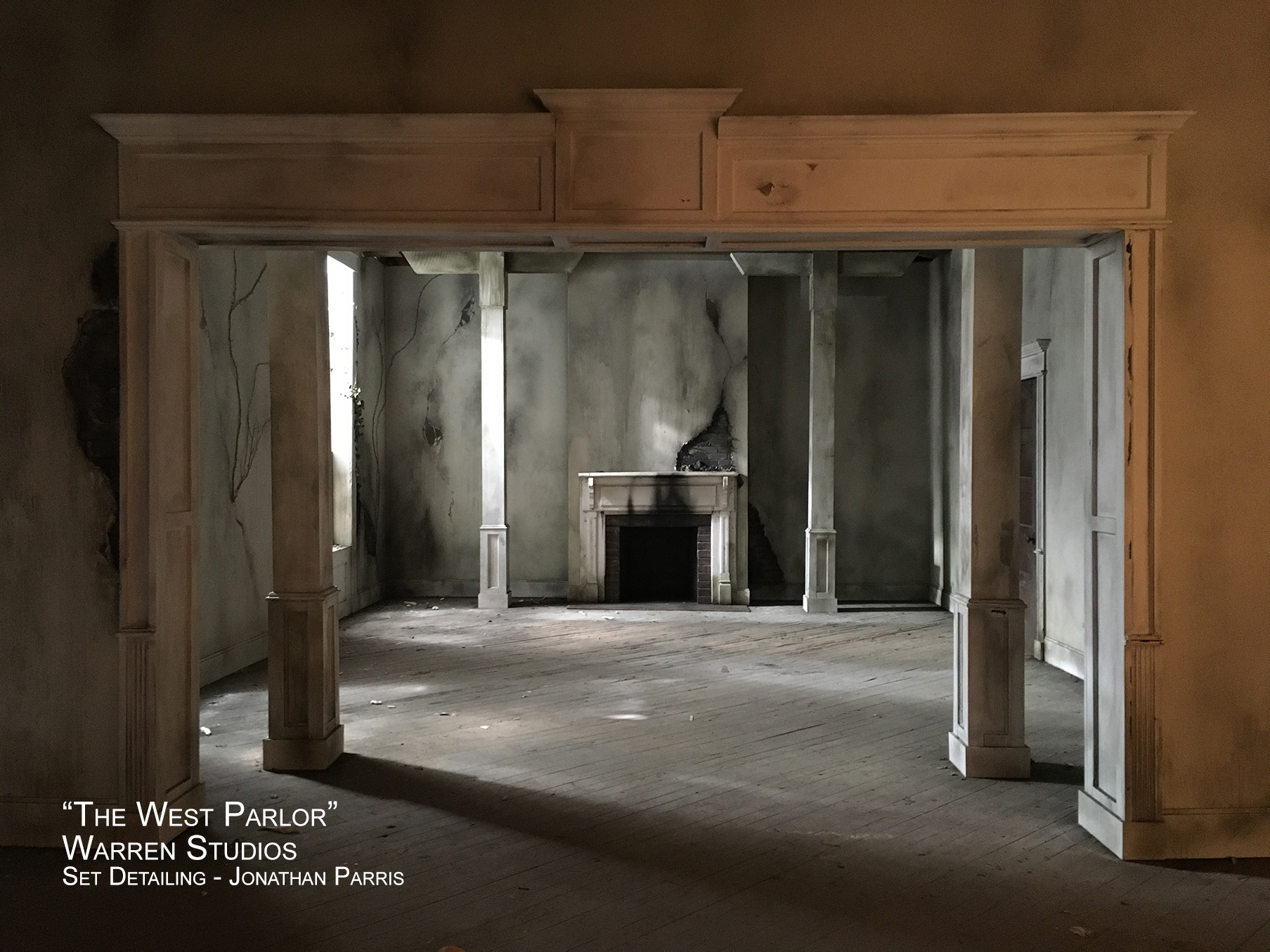 "The West Parlor" set, built as a multi-use permanent filming location in Nashville, TN