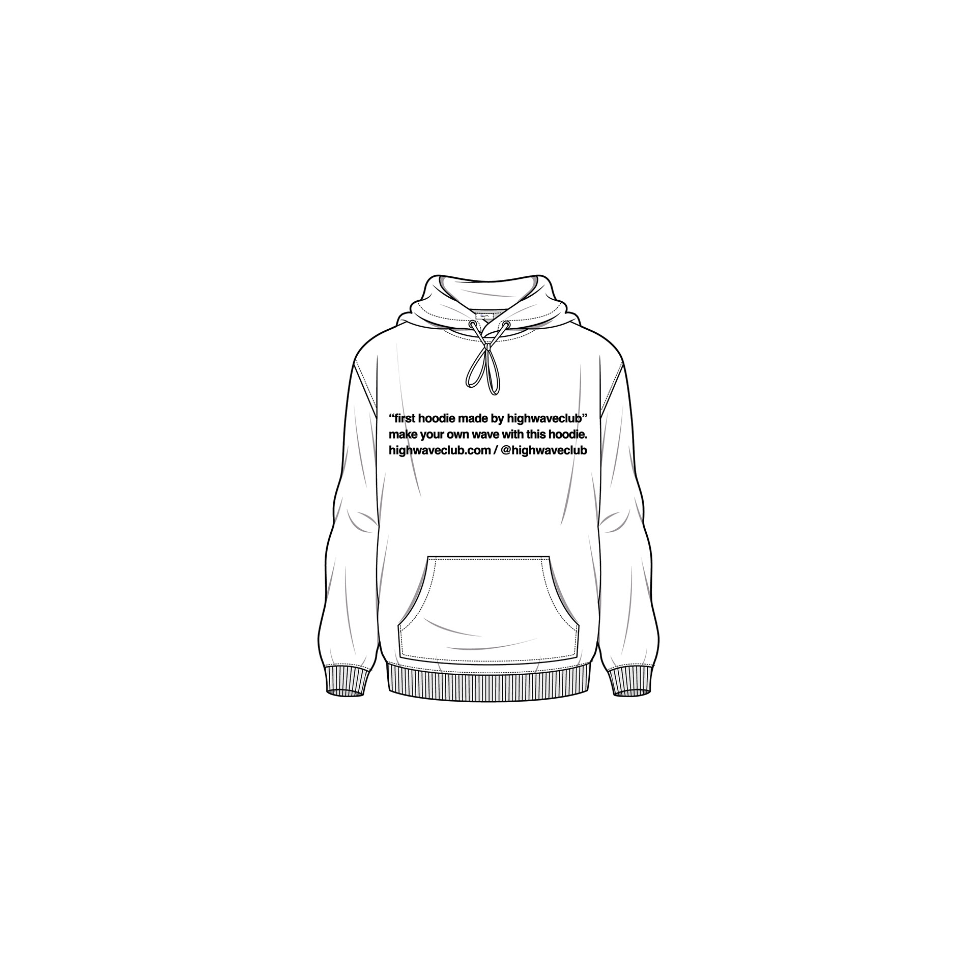 highwaveclub first hooded sweatshirt