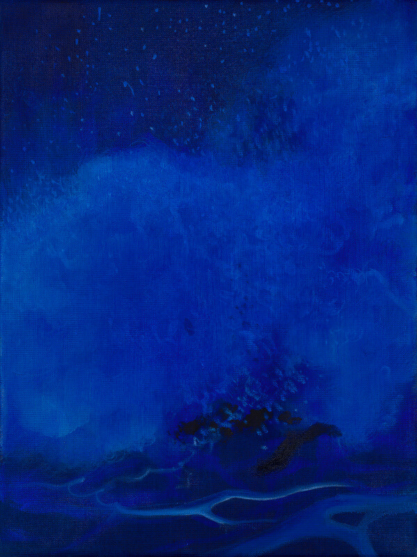 Grażyna Smalej “Ocean o zmroku” / 2020, 40x30 cm, olej na płótnie