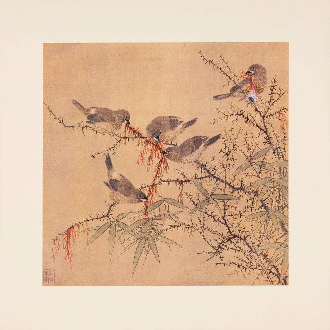 Jakub Ziółkowski "Hokusao", gouache and watercolor crayon on print, 39x93 cm, 2015.