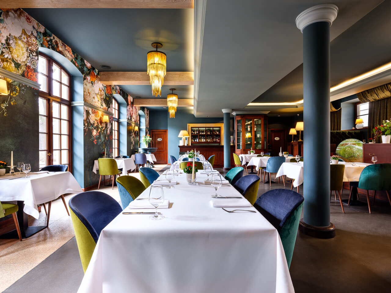 sesja zdjęciowa - wnętrza restauracji Biała Róża 