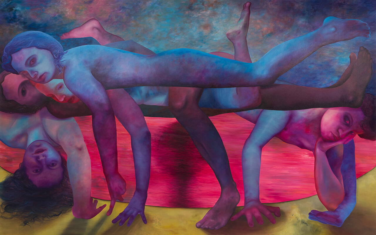 Paulina Stasik "Wyczyn"/ 2021/2022, 250 x 400 cm, olej i akryl na płótnie