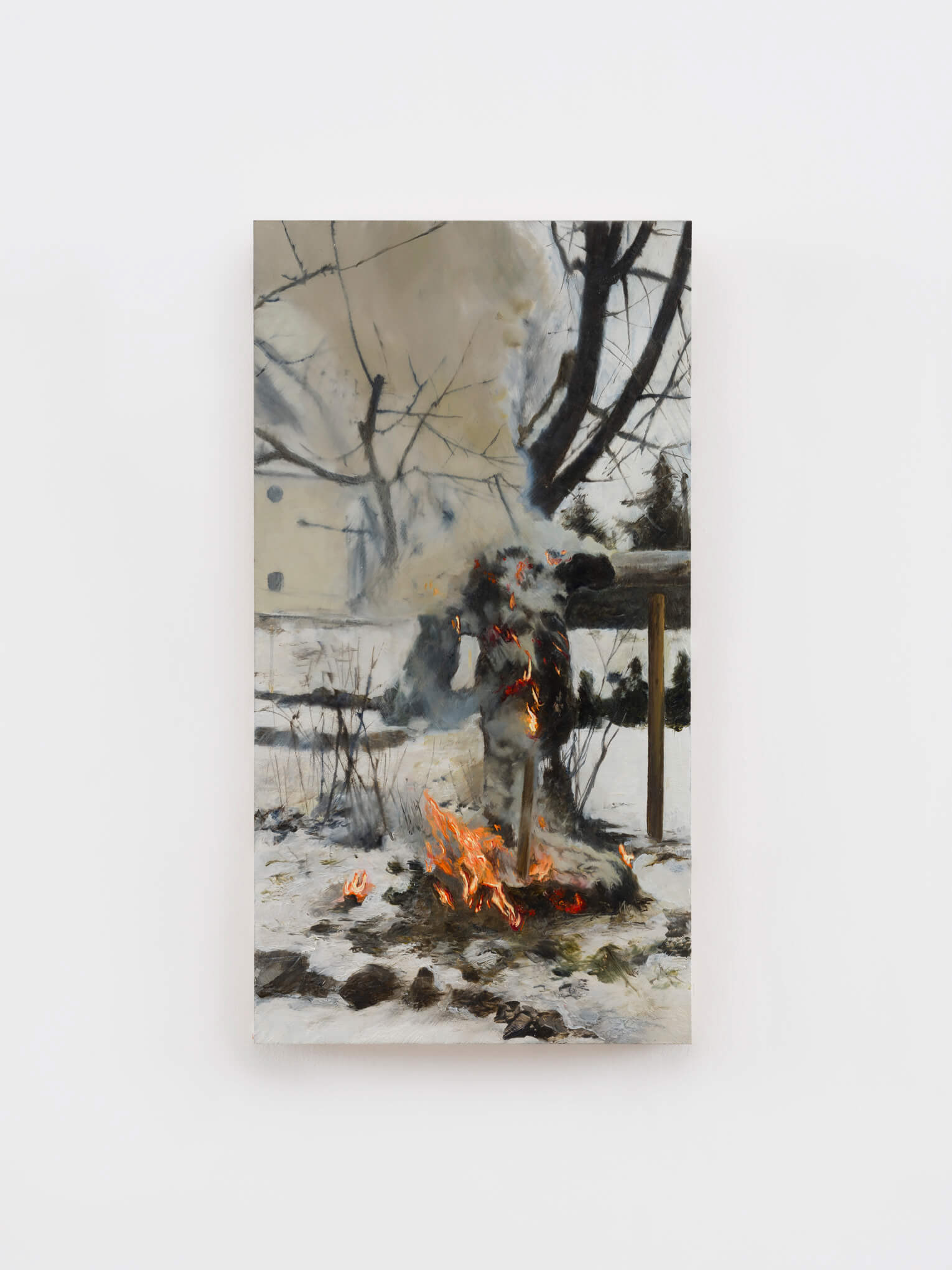 Karol Palczak "Kukła. Autoportret" / 2023, 16,5 x 31 cm, olej na płycie aluminiowej