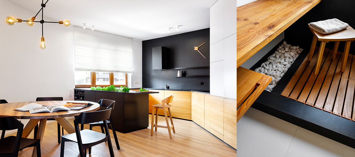 fotografia nieruchomości / kuchnia w mieszkaniu w Krakowie / fotograf architektury i wnętrz / Polska