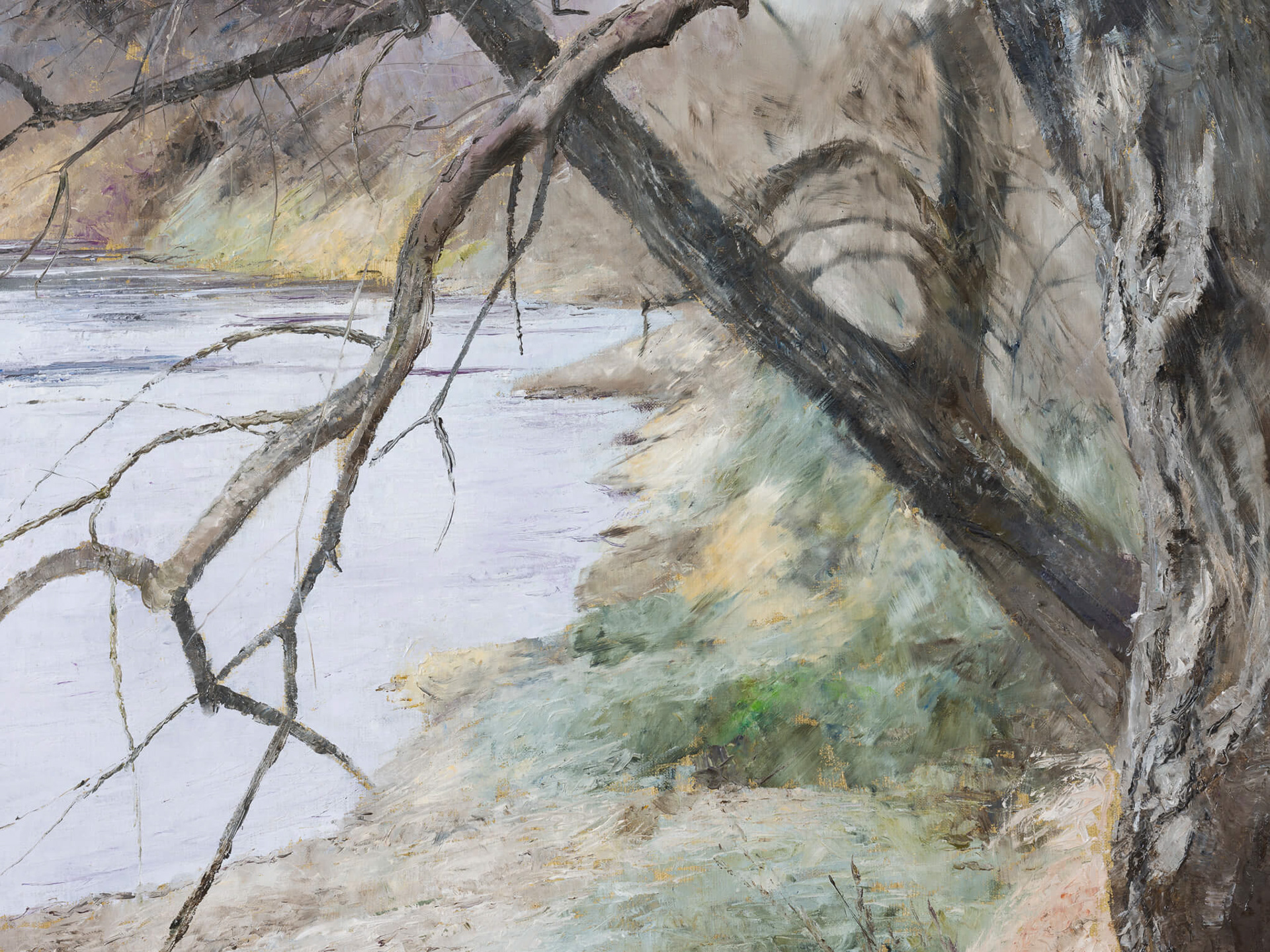 Karol Palczak "Słodka Pani" - detal / 2023, 130 x 200 cm, olej na płótnie
