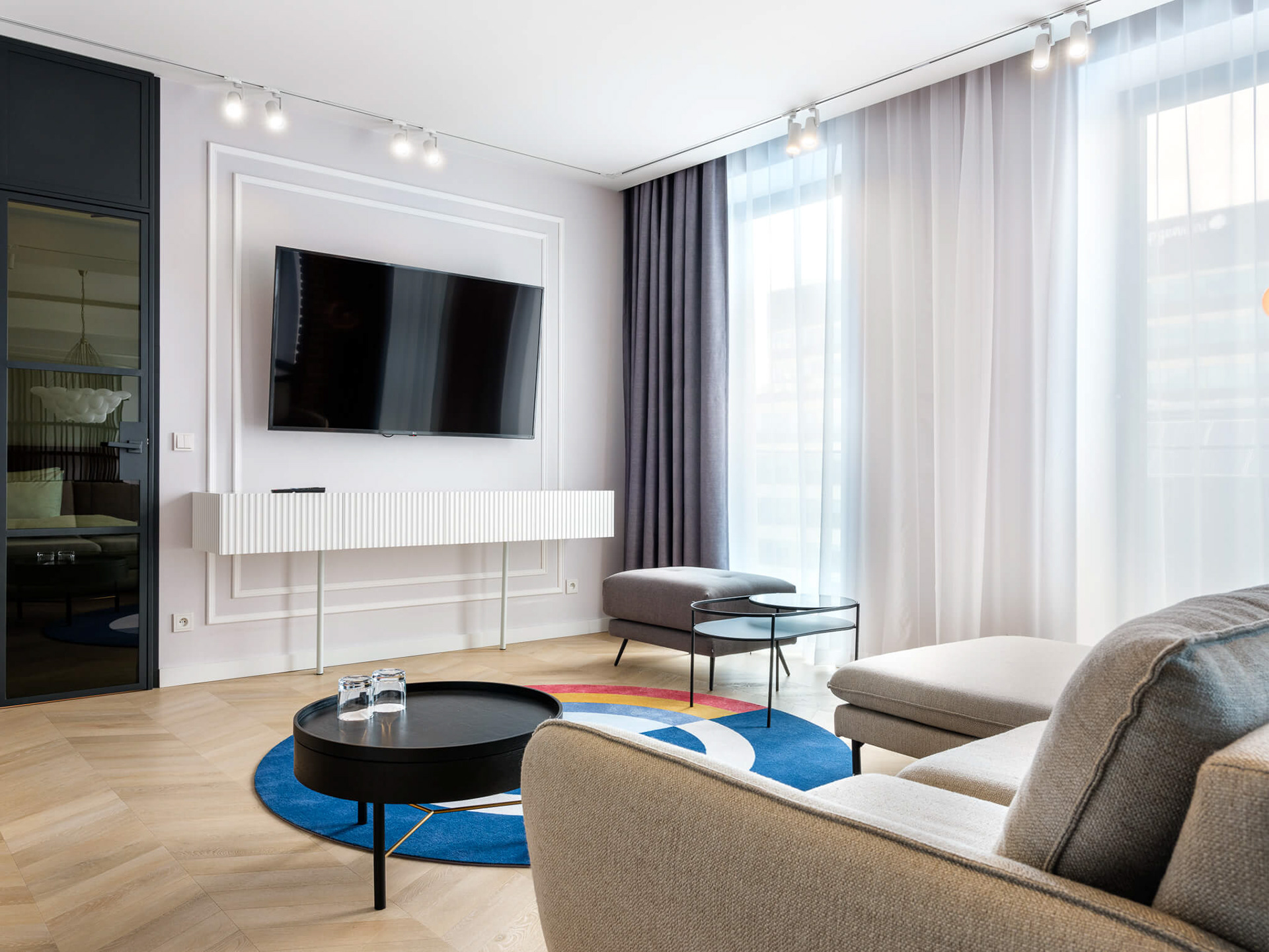 livingroom w apartamencie w hotelu Mercure Fabryczna City w Krakowie