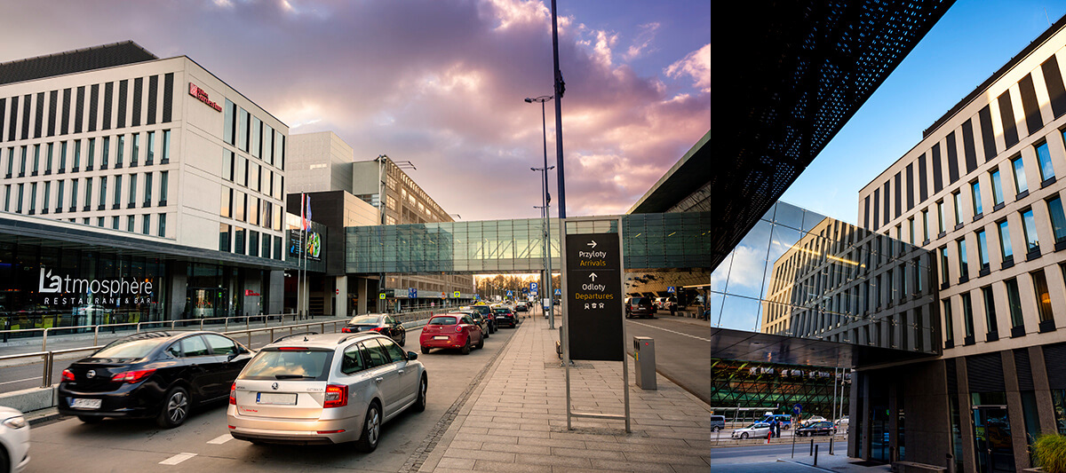 fotografia - budynek hotelu Hilton Garden Inn Airport Balice w Krakowie / fotograf architektury i wnętrz: Mateusz Torbus / Małopolska