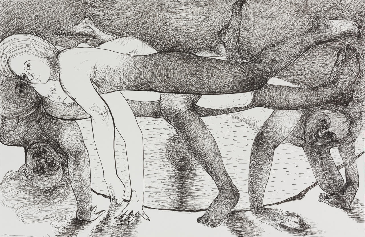 Paulina Stasik - szkic do obrazu "Wyczyn"