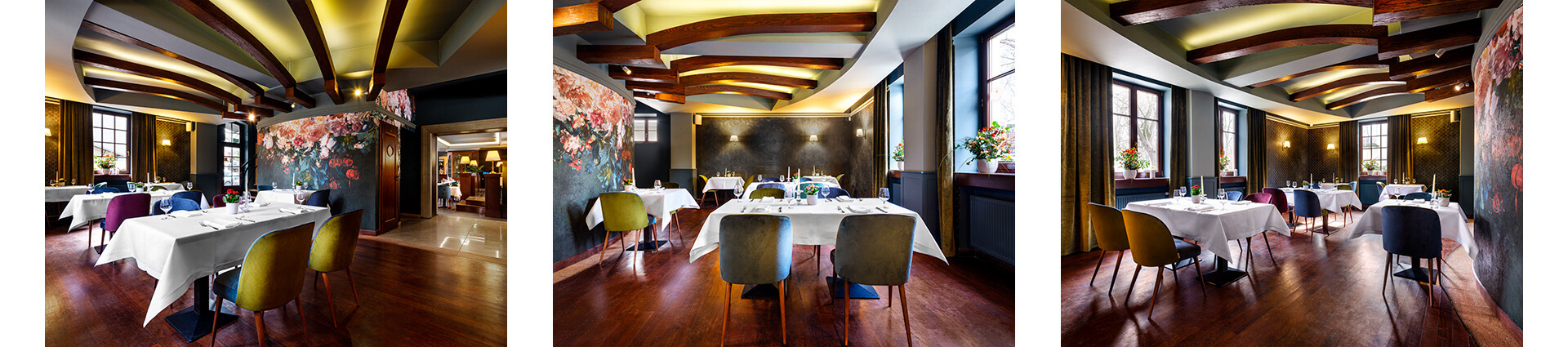 fotografia nieruchomości - restauracja Biała Róża w Krakowie