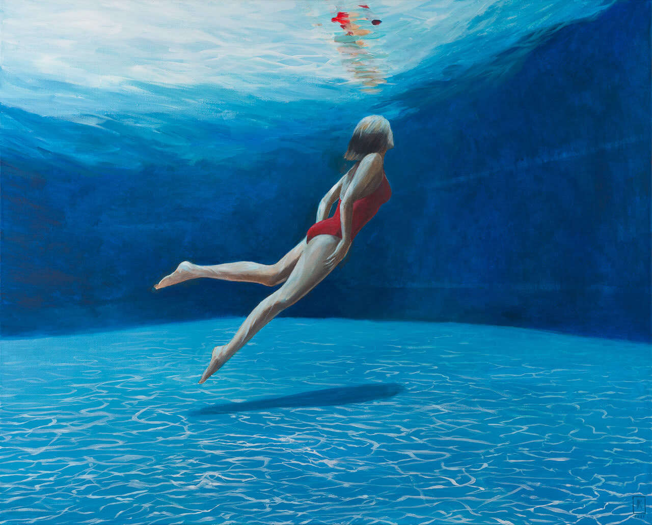 Joanna Karpowicz "Eri (Klavestra)" / 2020 / 80 x100 cm, akryl na płótnie / obraz inspirowany powieścią Stanisława Lema "Powrót z gwiazd"