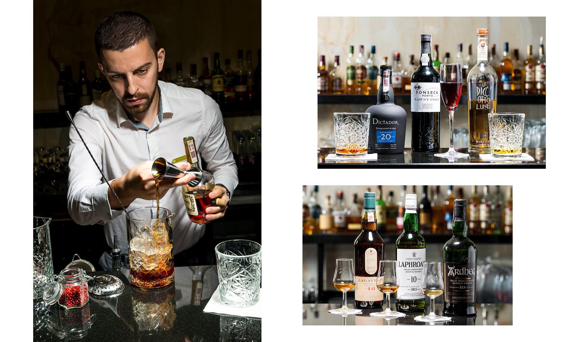bar i barman przy pracy - sesja fotograficzna dla restauracji hotelowej w Małopolsce