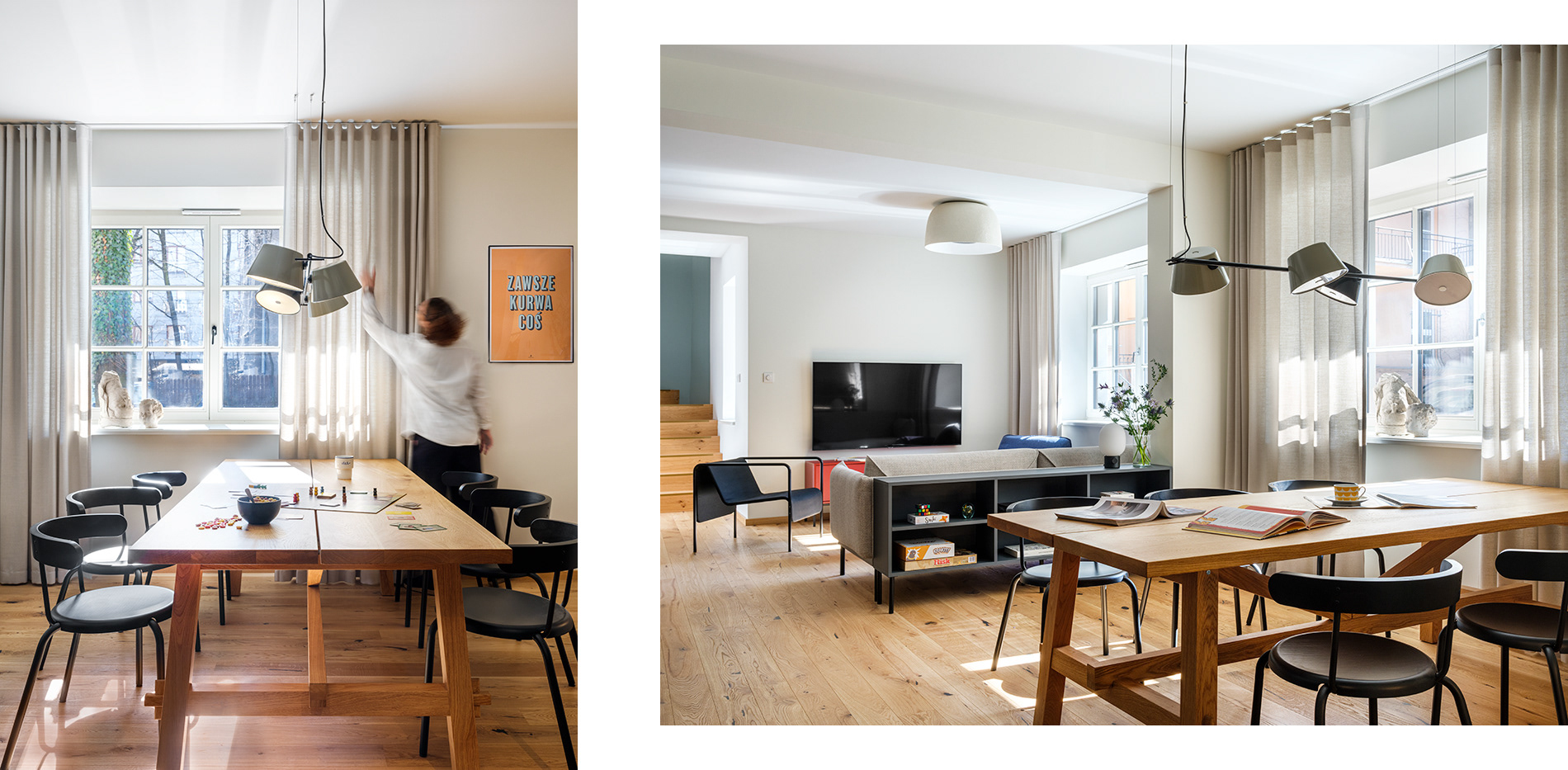 fotograf wnętrz - apartamenty na wynajem w centrum Krakowa / wnętrza zaprojektowane przez Zofię Rostworowską