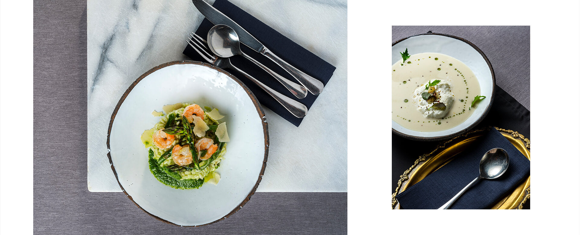 fotografie jedzenia z menu w restauracji