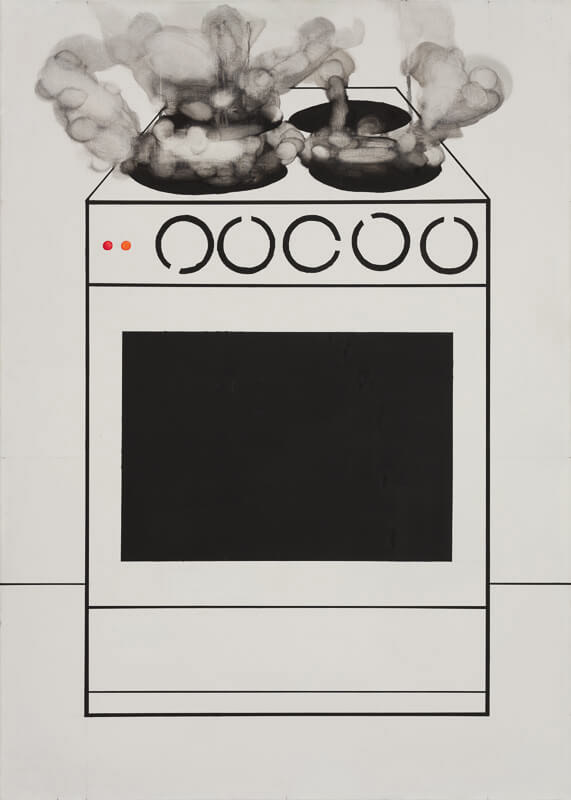 Tomasz Kręcicki "Kuchenka" / 2014, 140 x 100 cm, olej na płótnie