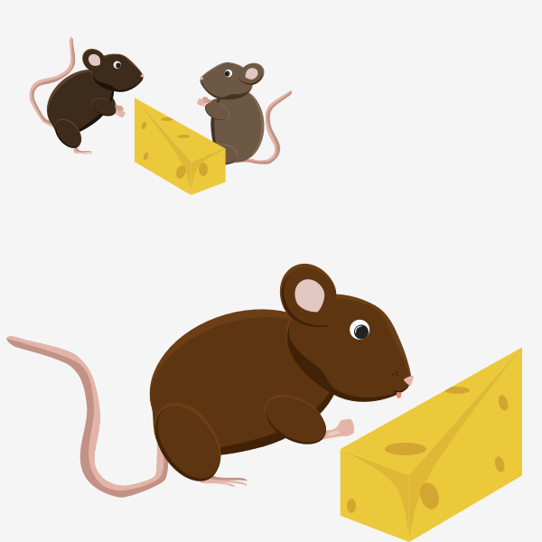 Some hungry mice