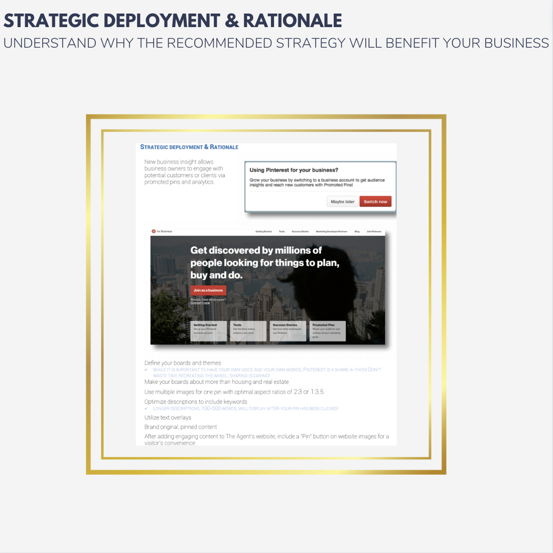 *strategic deployment & rationale *
