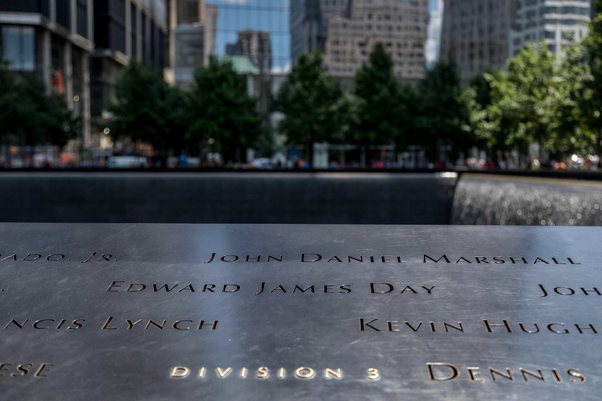 9/11 Memorial, Panel S-15, South Pool - New York, New York City, World Trade Center