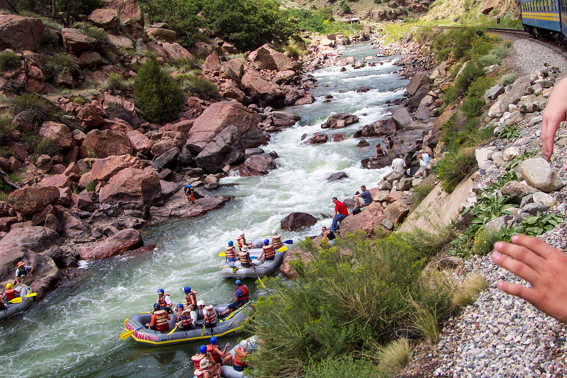 Taking a ride on the Royal Gorge Railway - Royal Gorge, Canon City, Colorado