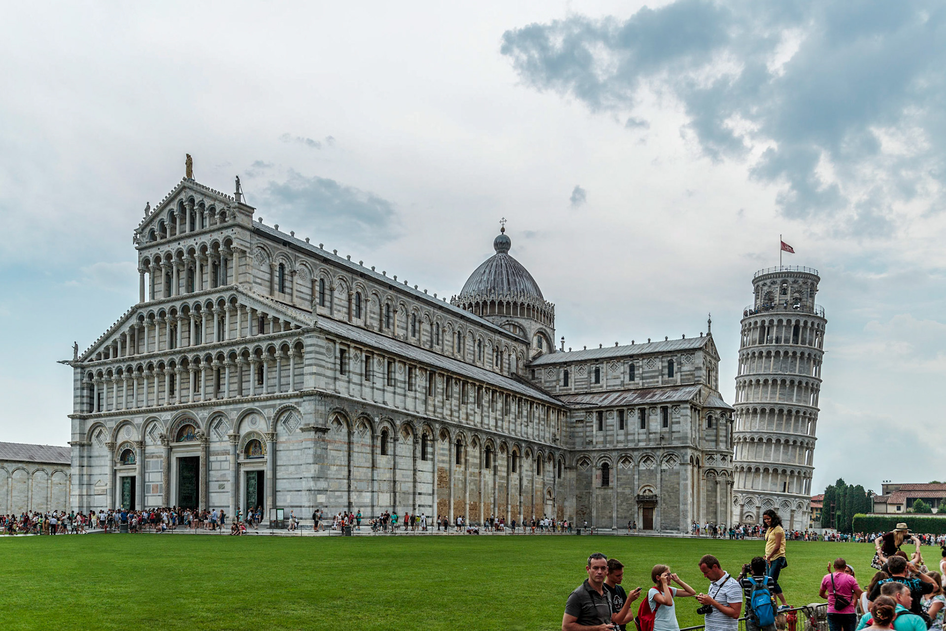 Leaning Tower of Pisa (bell tower) and cathedral - La Spezia, Pisa, Italy