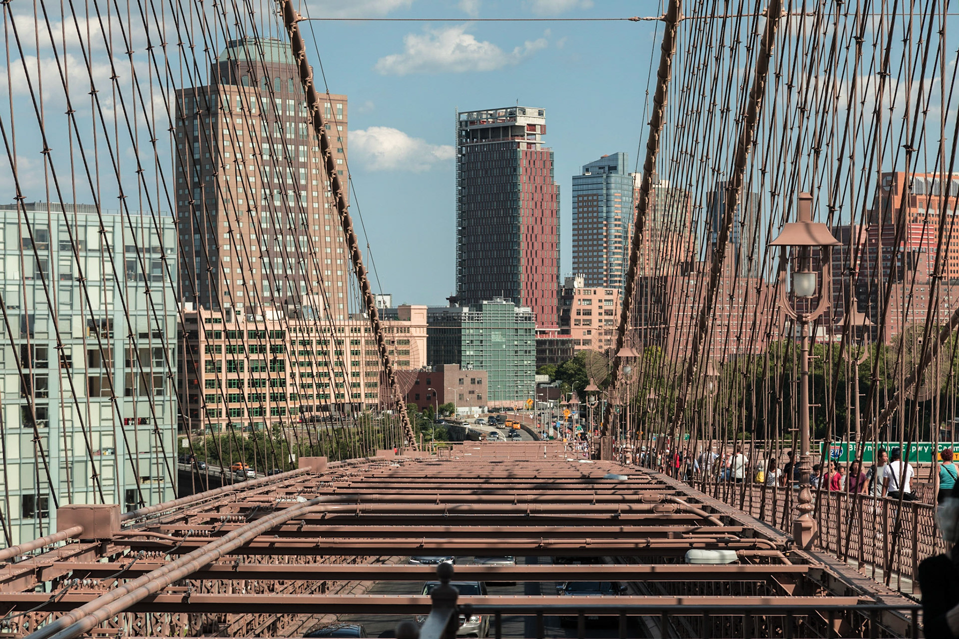 Approaching Brooklyn from Brooklyn Bridge, New York, New York City