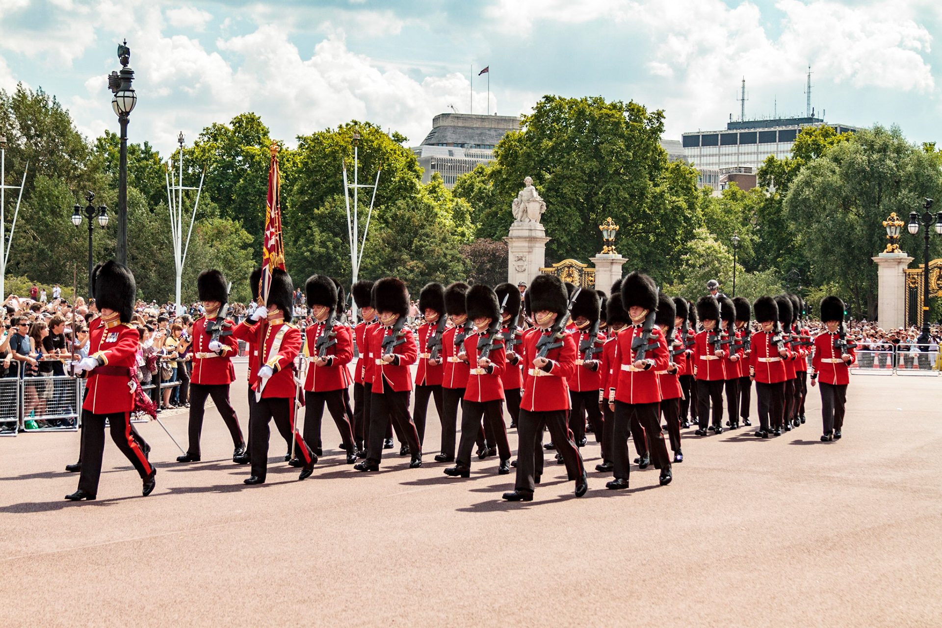 Changing of the guard ceremony at Buckingham Palace - London, Great Britain