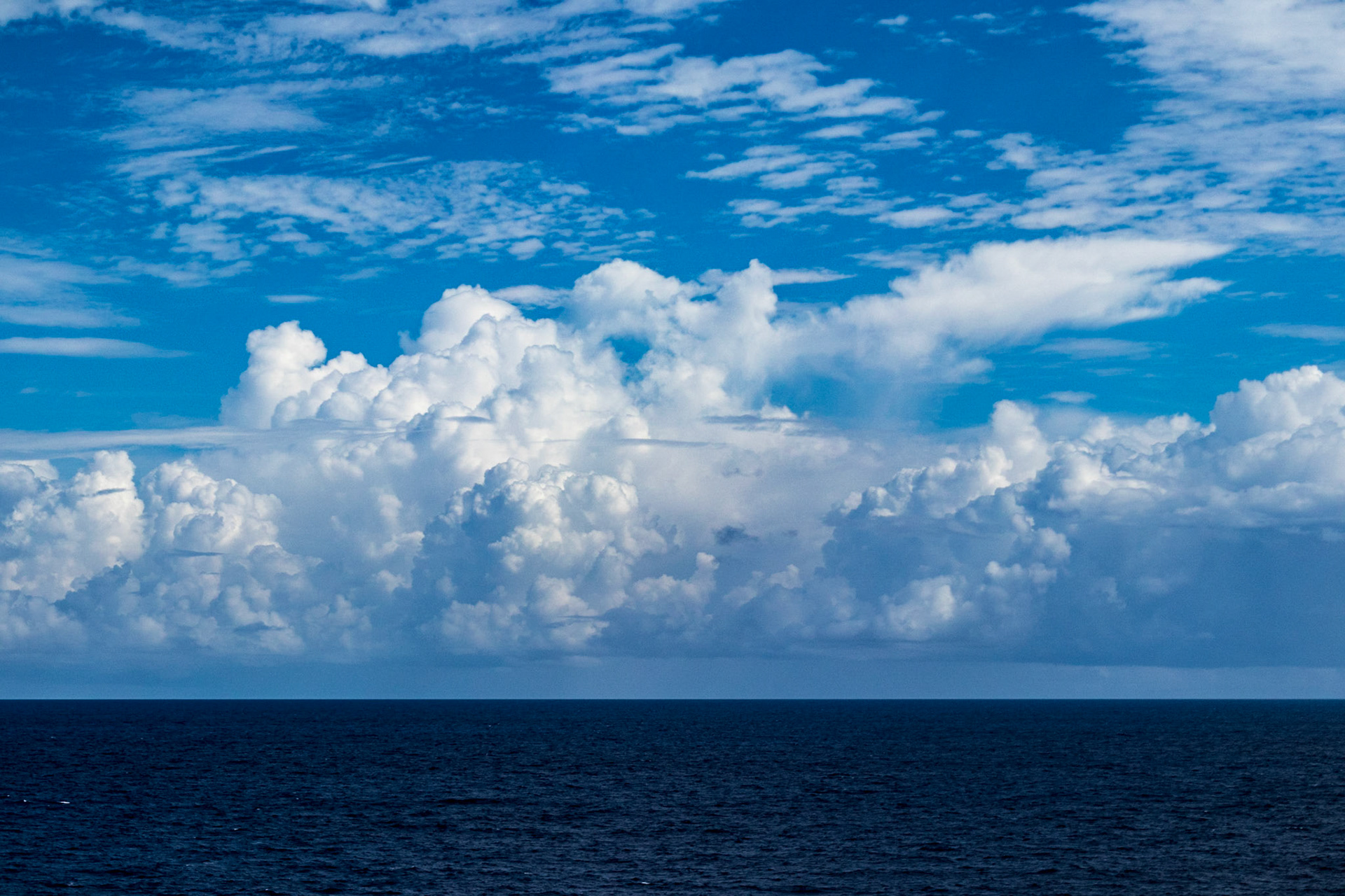 Peaceful blue waters