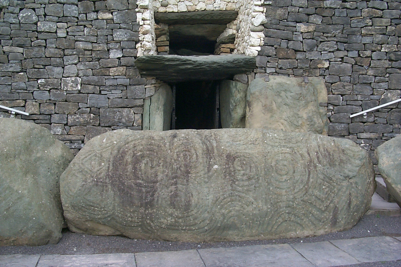 Newgrange - a prehistoric monument in County Meath, Ireland, a passage tomb built during the Neolithic period, around 3200 BC