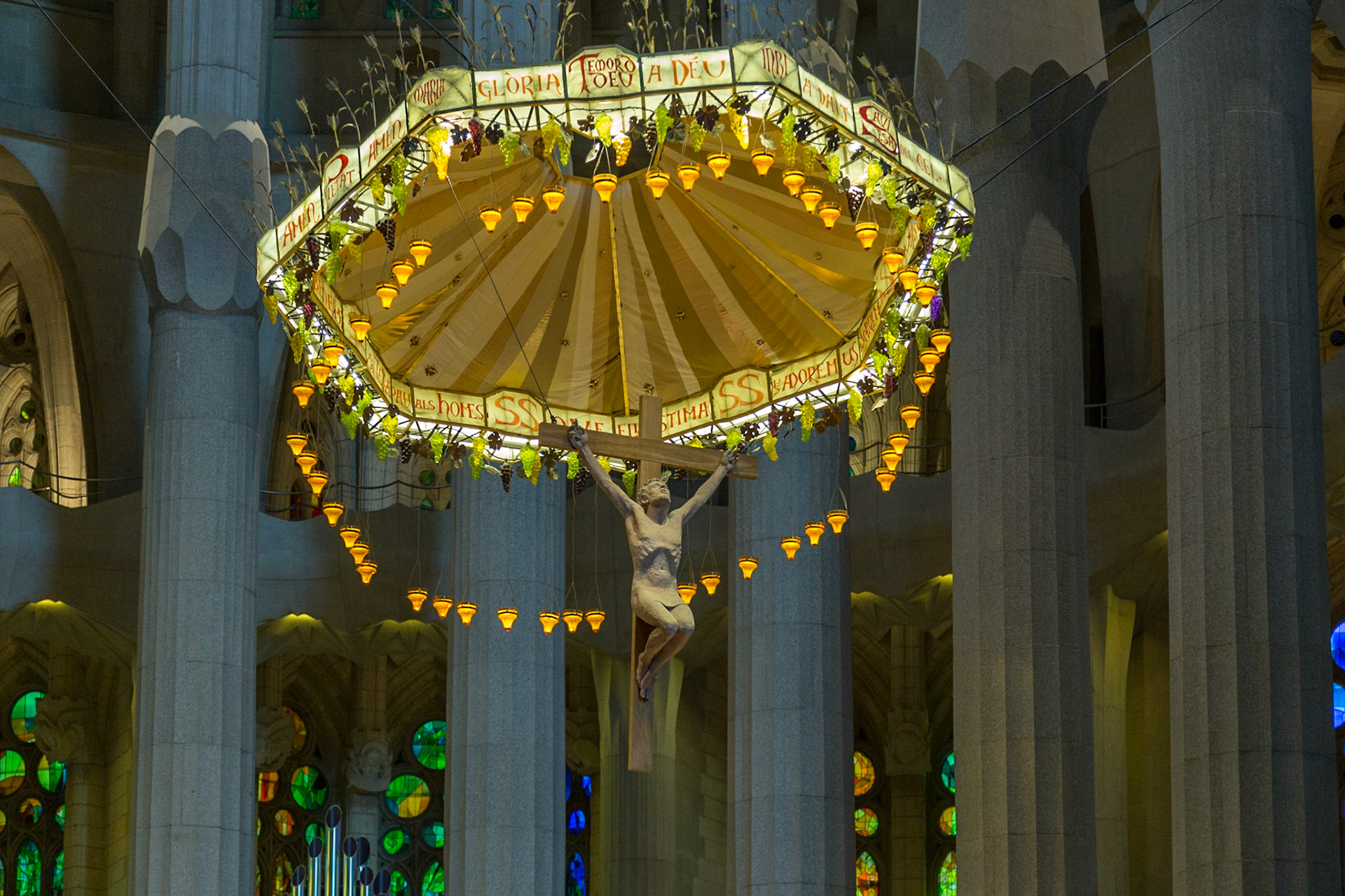 Inside the Sagrada Familia Cathedral - Barcelona, Spain