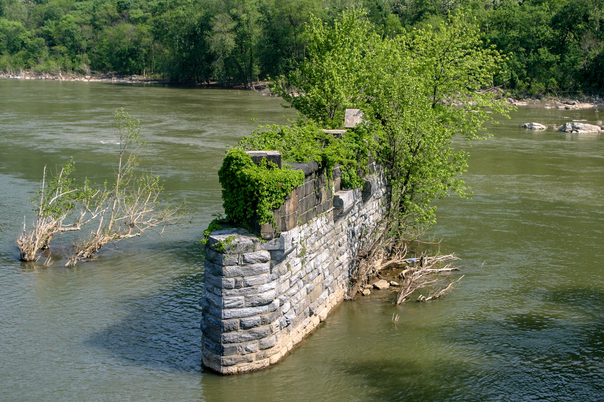 Old bridge crossing support - Harpers Ferry, West Virginia