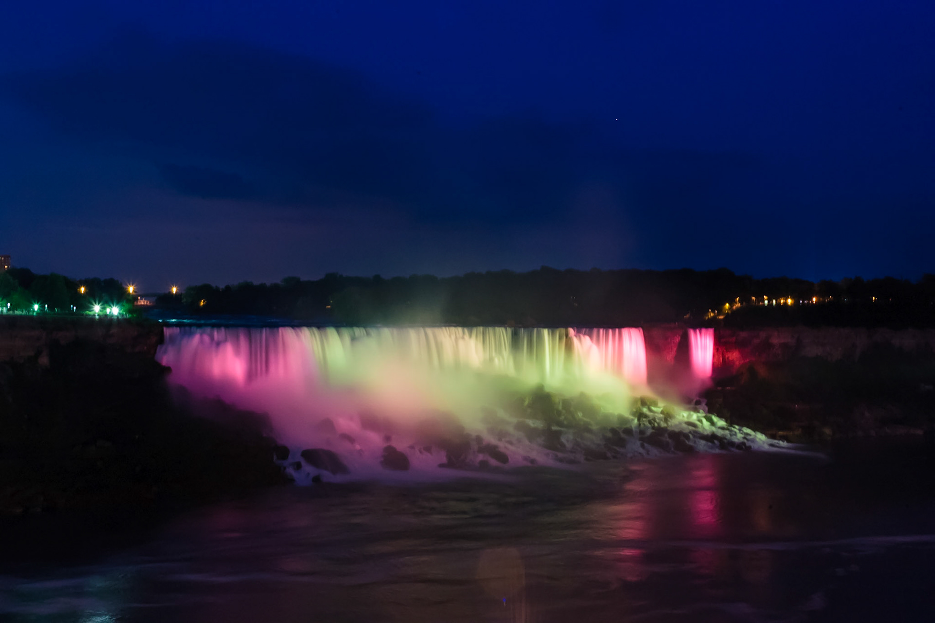 Niagara Falls at night - Buffalo, NY
