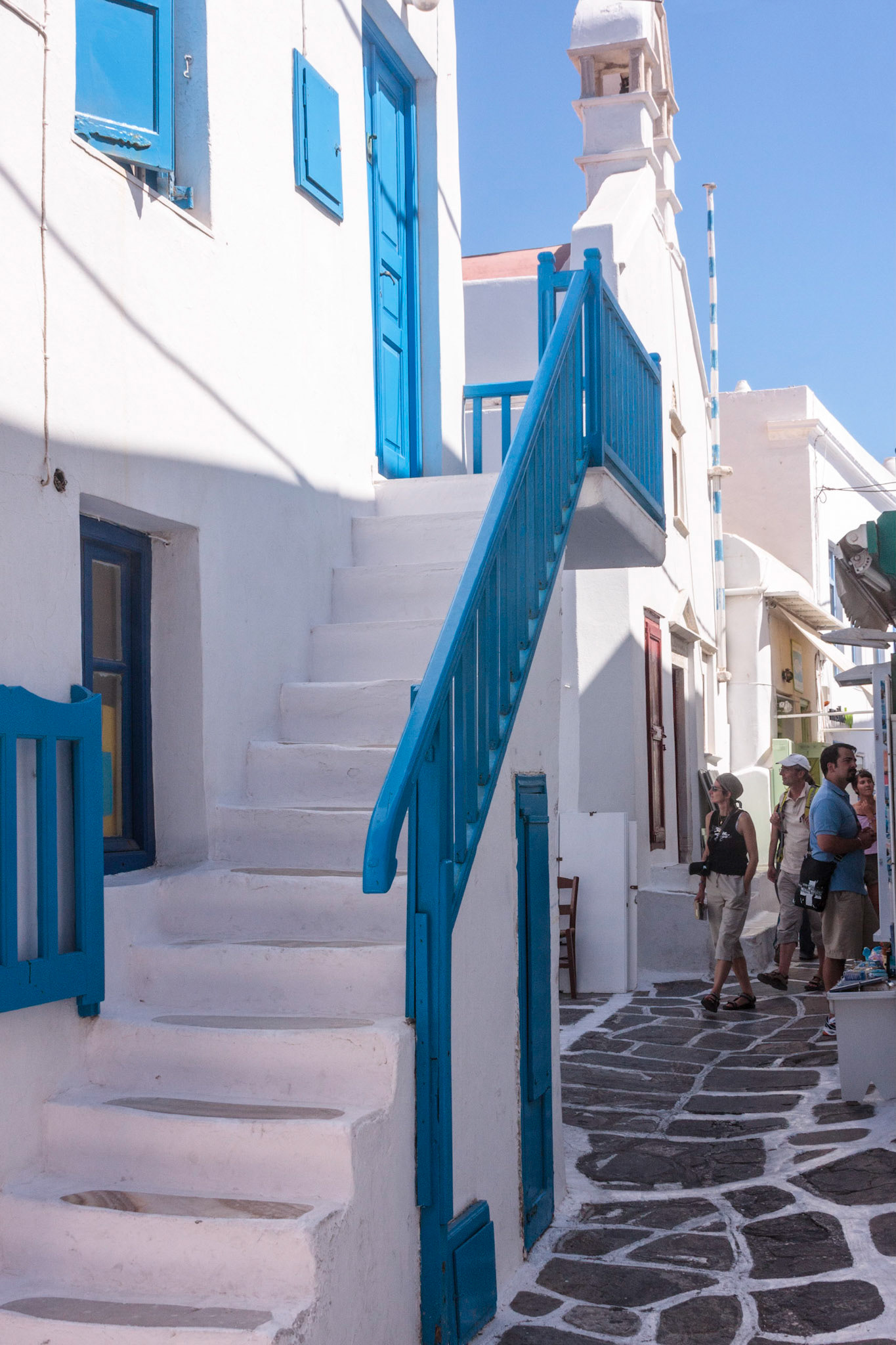 Blue trim - Mykonos, Greece