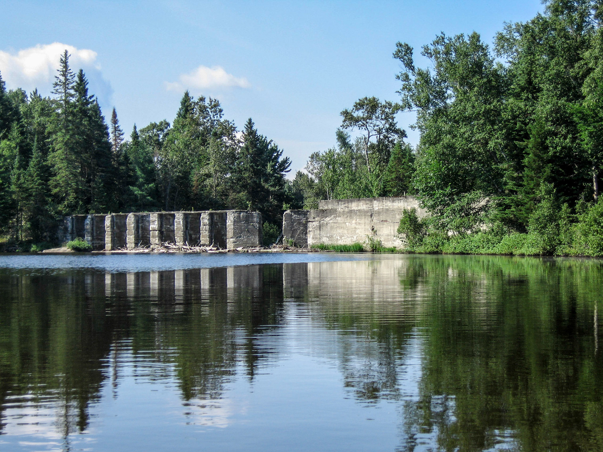 Old dam used to power the sawmill - Jackman, ME