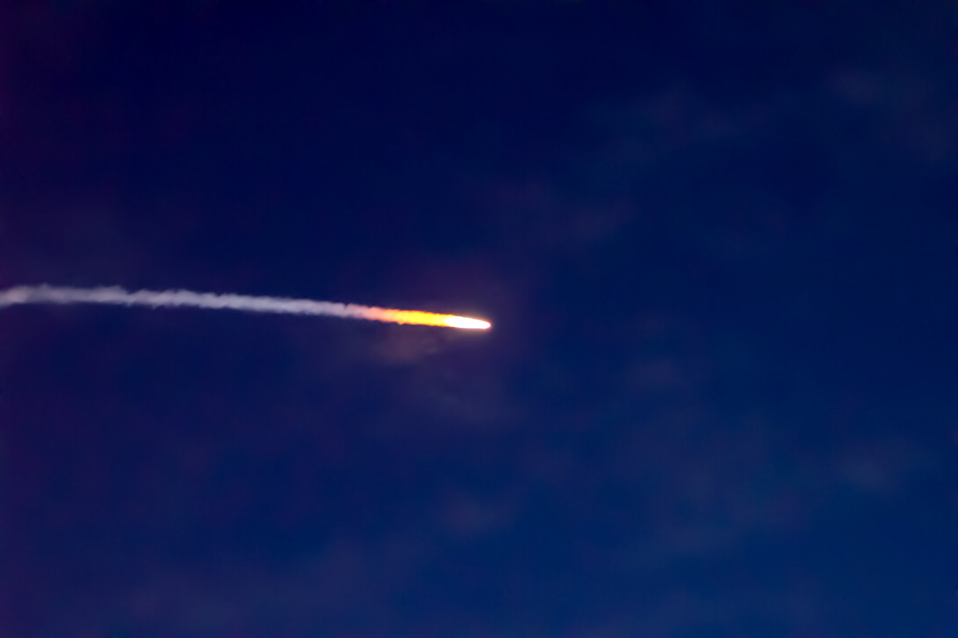 Space shuttle going down range - Cape Canaveral, FL