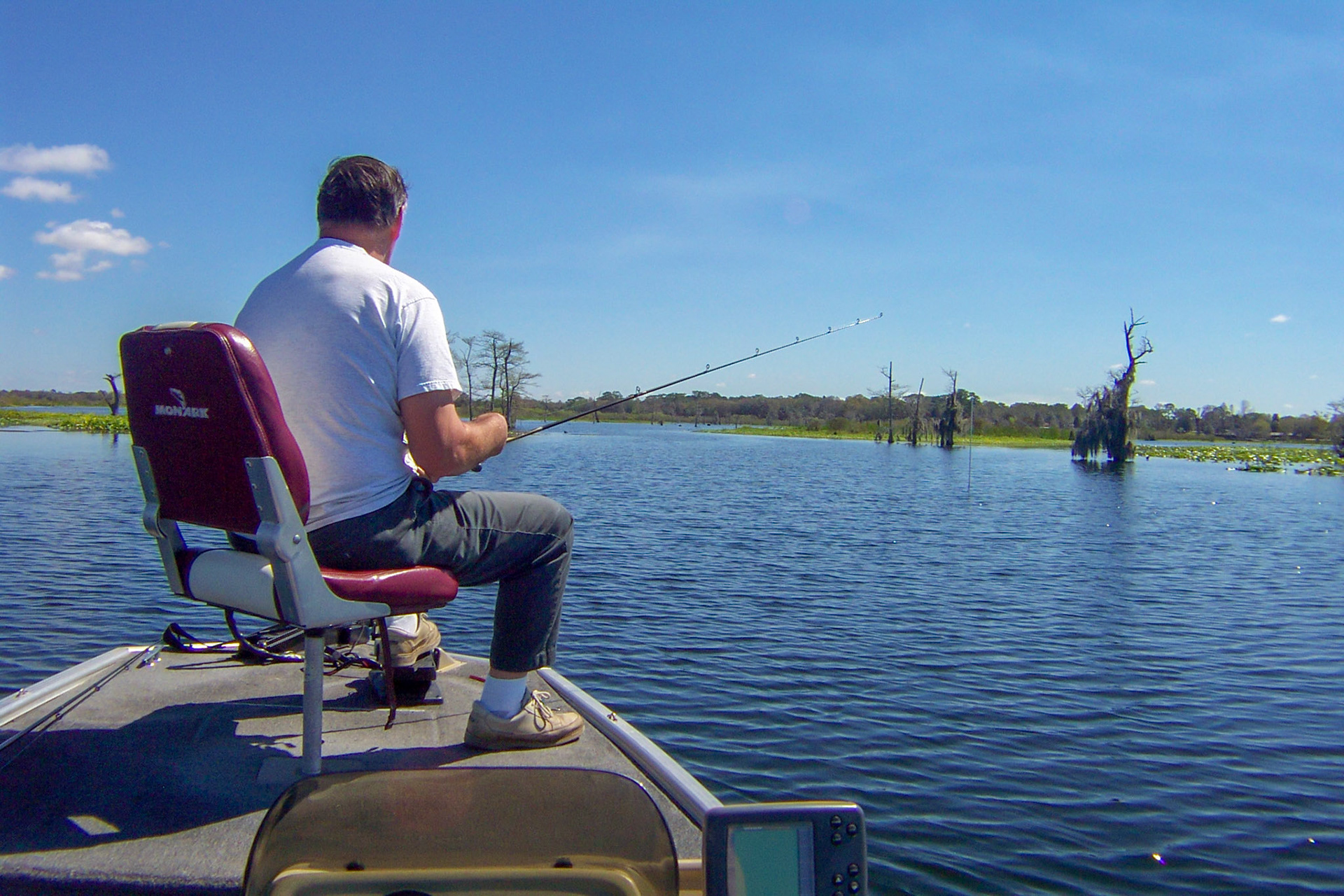 Okay, so he's fishing - Lake Weir, FL