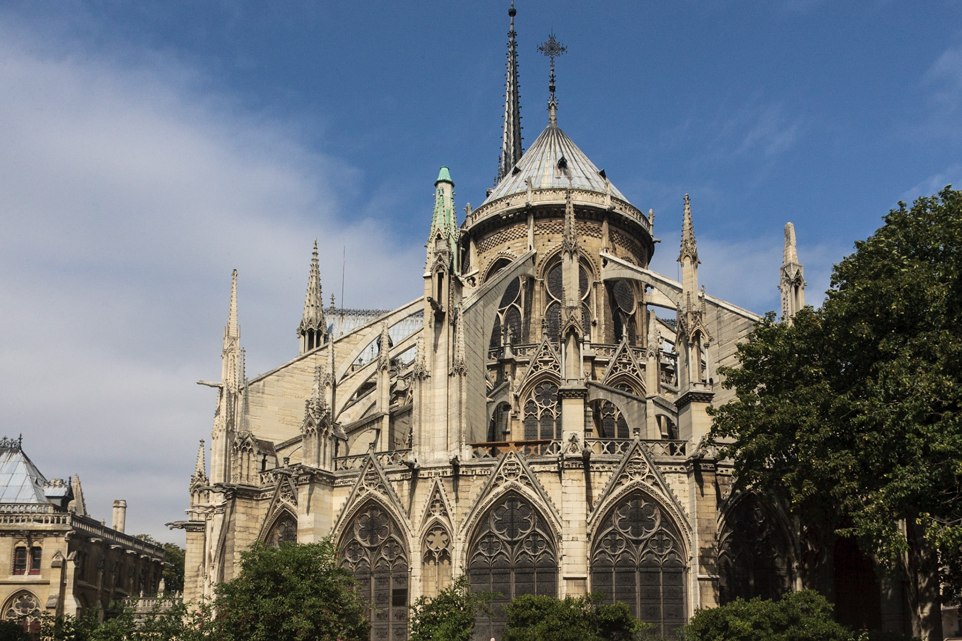 Back side of Cathédrale Notre-Dame de Paris - Paris, France