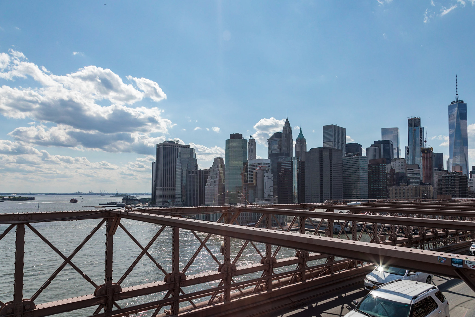 New York skyline from Brooklyn Bridge - New York, New York City